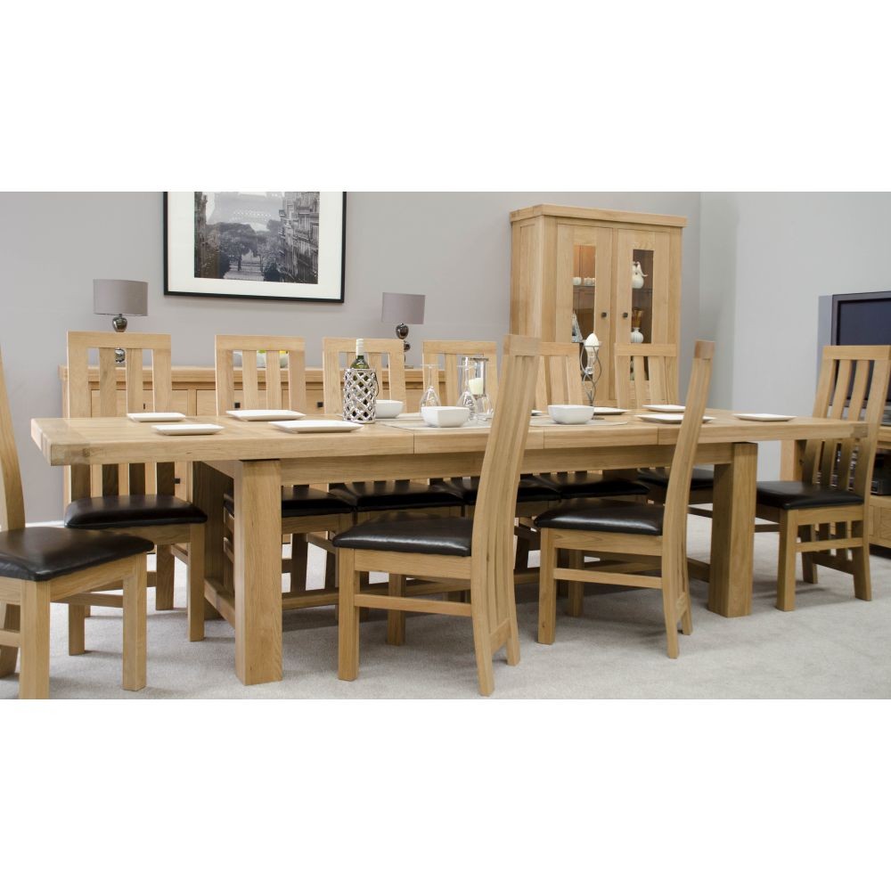 Bordeaux Grand Extending Dining Table And 8 Leather Chairs